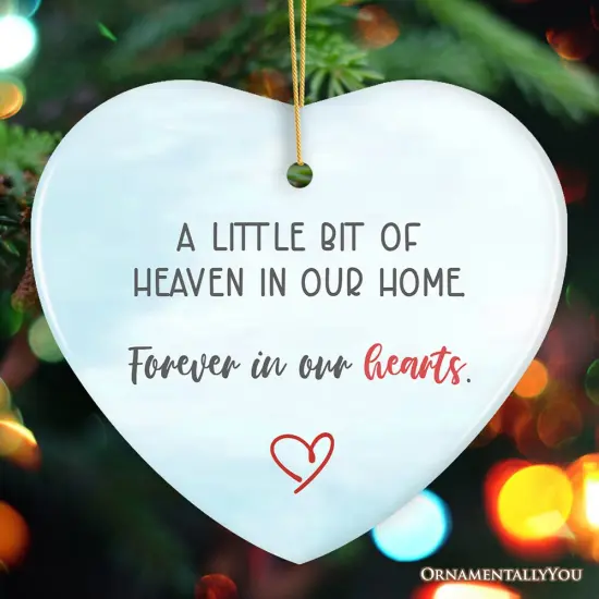 Forever in Our Hearts Heaven&rsquo;s Little Light Ornament, Christmas Memory Gift {2}