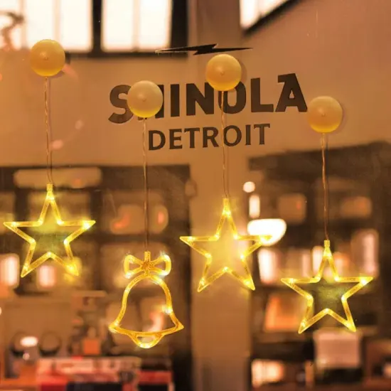 Kitcheniva Star & Bell Christmas Hanging Ornaments Warm White {4}