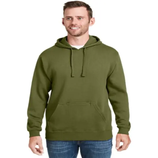 J America&reg; Tailgate Fleece Pullover Hooded Sweatshirt OLIVE {5}