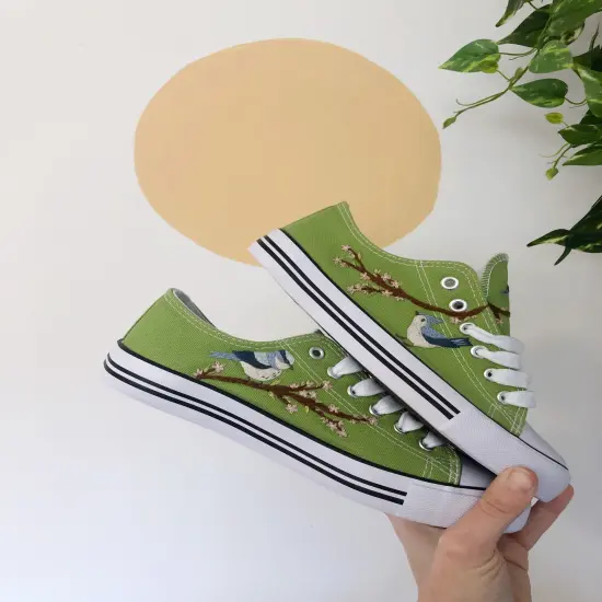 DIY Embroidered Shoes- Hand Embroidery DIY Book {6}