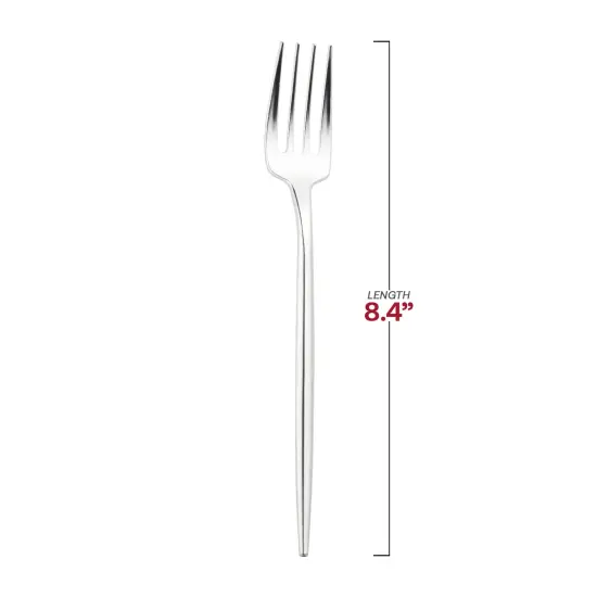 Shiny Silver Moderno Disposable Plastic Dinner Forks (300 Forks) {3}