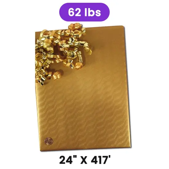 Sand Dunes Embossed Metallic Wrapping Paper 24" x 417" Roll {1}