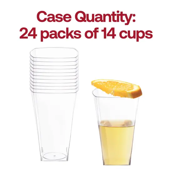 Clear Square Plastic Cups - 10 oz. (336 Cups) {5}