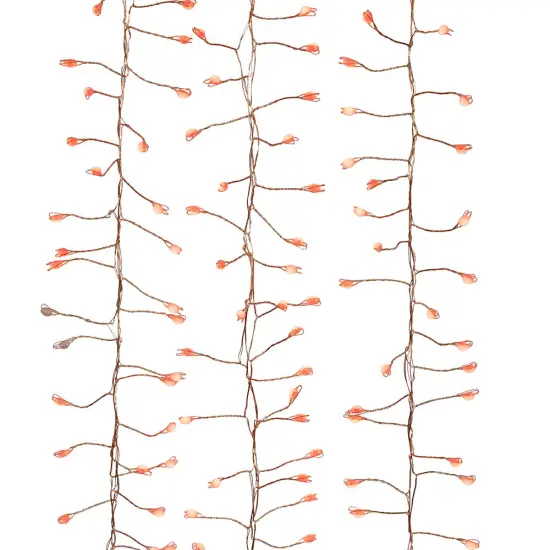 Kurt Adler 8-Foot 240-Light Fairy RGB LED Silver Wire Cluster Garland {1}