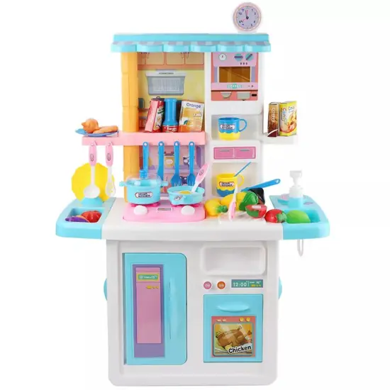 Kitcheniva 33 Pcs Kids Kitchen Pretend Toy Set Sounds Lights Gift {3}
