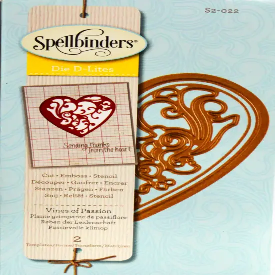 Spellbinders Vines Of Passion Heart Dies {1}