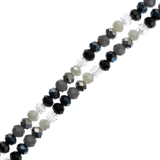 Crystal Lane DIY 7" Designer Glass Bead Multiple Strands Gray Mix {1}