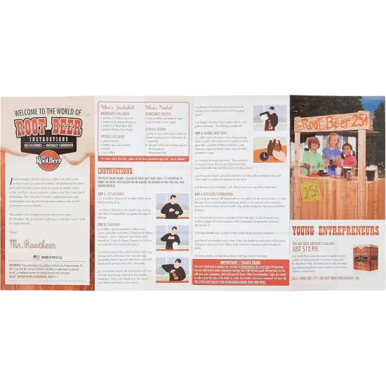 Complete Root Beer Making Kit Makes 2 Gallons Includes Bottles Mix and More {5}