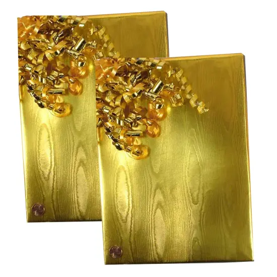 Gold Watercolor Embossed Metallic Wrapping Paper 24" x 833" Jumbo Roll {4}