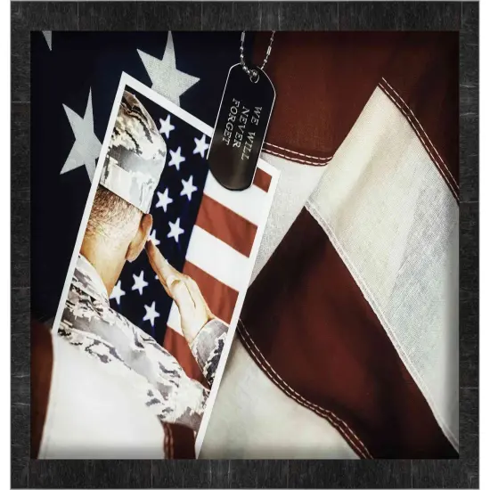 Panoramic Modern Shadow Box 1" Depth Black Frame - UV Acrylic, Backing, Hanging Hardware {5}