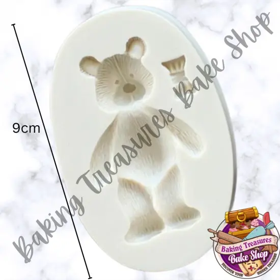 Teddy Bear With Bow Silicone Mold {2}