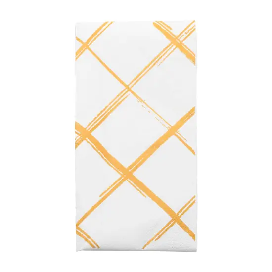 Durable White with Gold Diamond Paper Dinner Napkins (600 Napkins) {1}