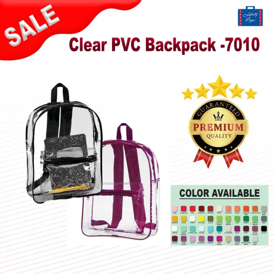 Liberty Bags&reg; Clear PVC Backpack BLACK {2}