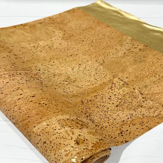 Natural Cork with Gold sparkle {1}