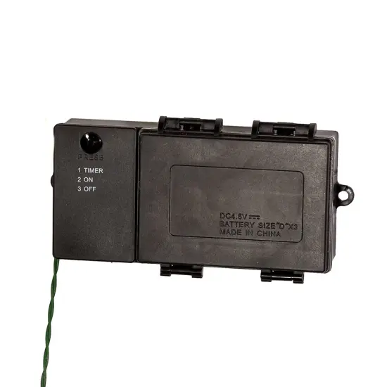 Kurt Adler 9-Foot Battery-Operated Warm White LED Vail Pine Garland {3}