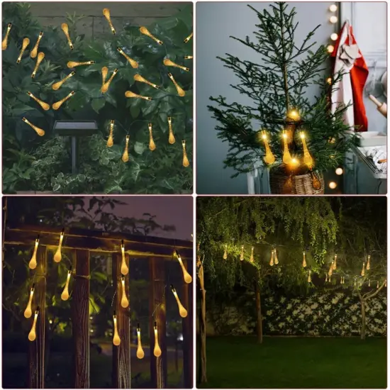 Kitcheniva Solar String Fairy Lights 8 Modes Waterproof Yard Decor 20 Ft {2}
