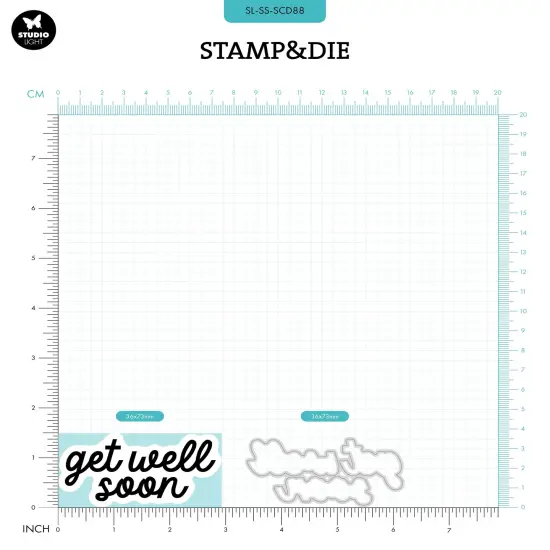 Studio Ligth Sweet Stories Cutting Die-Nr. 88, Get Well Soon {4}
