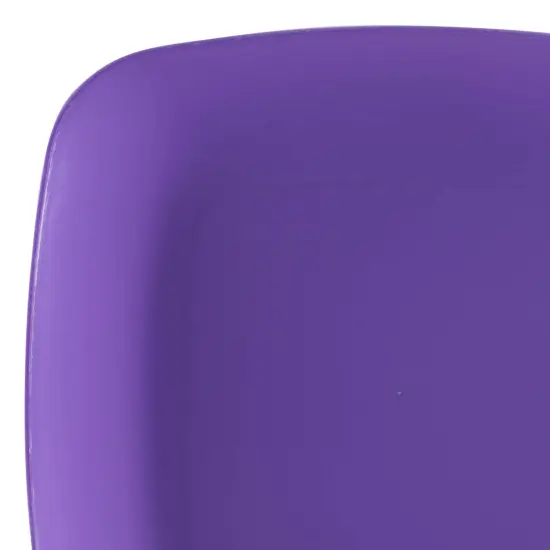 Purple Flat Rounded Square Disposable Plastic Appetizer/Salad Plates - 7.25" (120 Plates) {1}