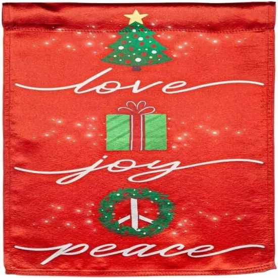 Love Joy Peace Christmas Garden Flag 2 Sided {1}