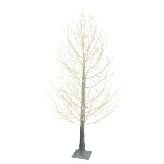Kurt Adler 6-Foot Winter White Twig Tree with 1300 Warm White Fairy LED Lights {1}
