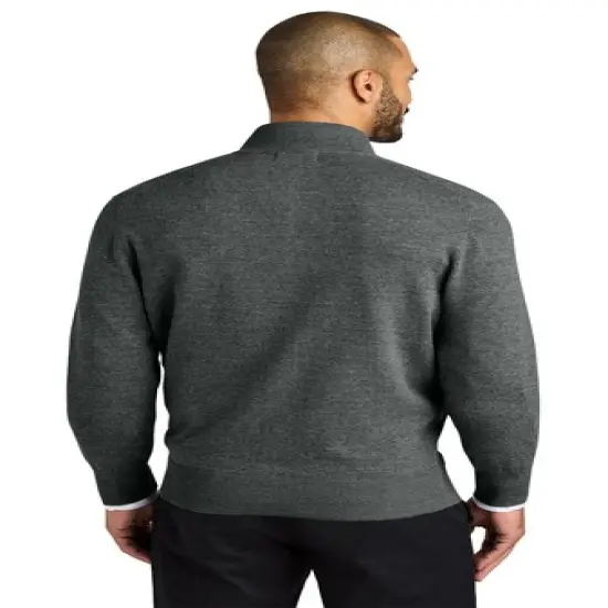 Port Authority&reg; Easy Care Full Zip Sweater Medium Heather Grey {7}
