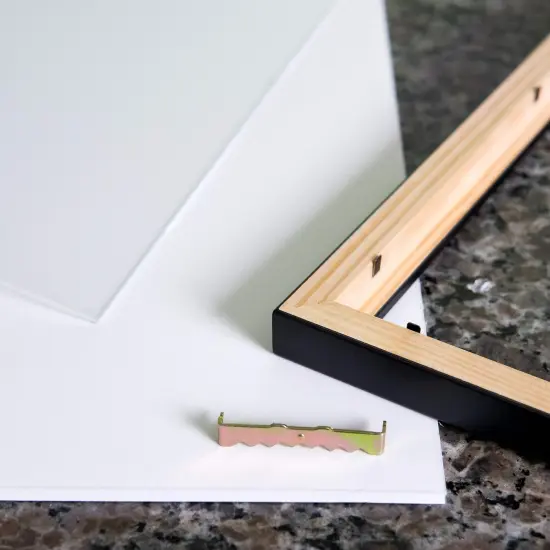 Minimalist Shadow Box Silver Picture Frame - UV Acrylic, Backing, Hanging Hardware {6}