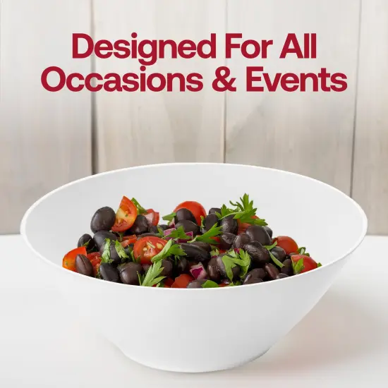 Solid White Organic Round Disposable Plastic Dessert Bowls - 6 oz. (120 Bowls) {6}