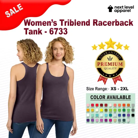 Next Level&reg; Tri-Blend Racerback Tank For Adult - 6733 Vintage purple {2}