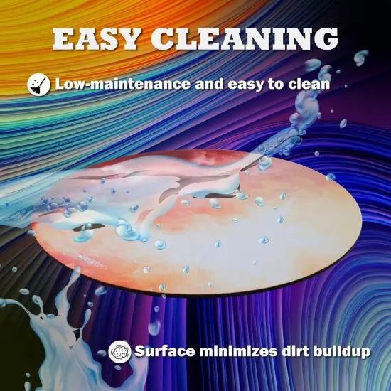 Insten Galaxy Mouse Pad Round Mars, Non Slip Rubber Base, Smooth Surface Mat, For Home Office Gaming Yellow {3}