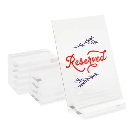 Clear Table Number Holders for Weddings, Acrylic Place Card Signs (10 Pack) {1}