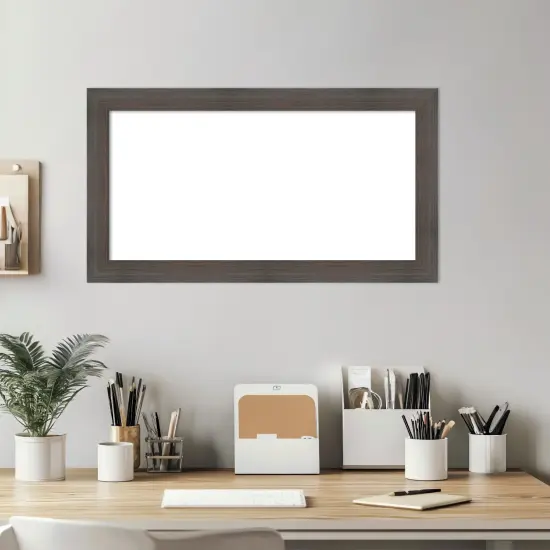 Hardwood Narrow Framed Dry Erase Magnetic Board Chocolate {6}