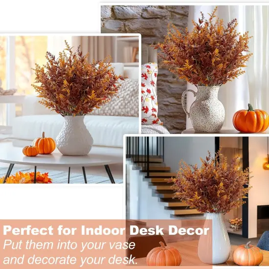 20 Bundles Artificial Fall Flowers for Outdoors Fall Decorations {4}