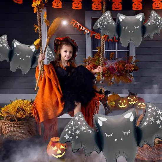 Black Bat Balloons Man Halloween {5}