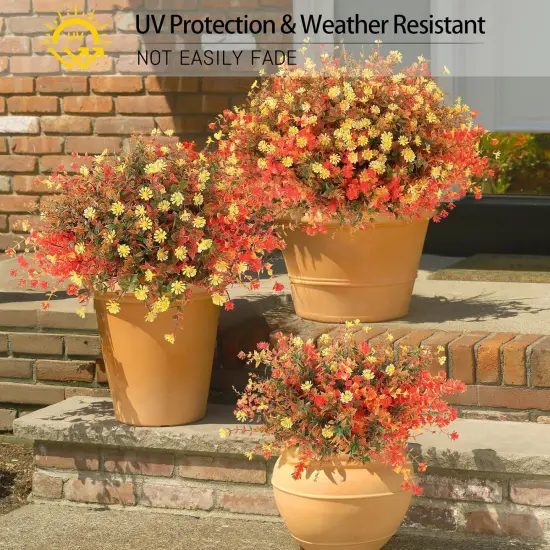 Fall Artificial Flowers for Outdoors 12 Bundles {2}