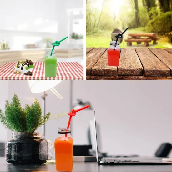 8 Pcs 8 Ounce Plastic Juice Bottles {5}