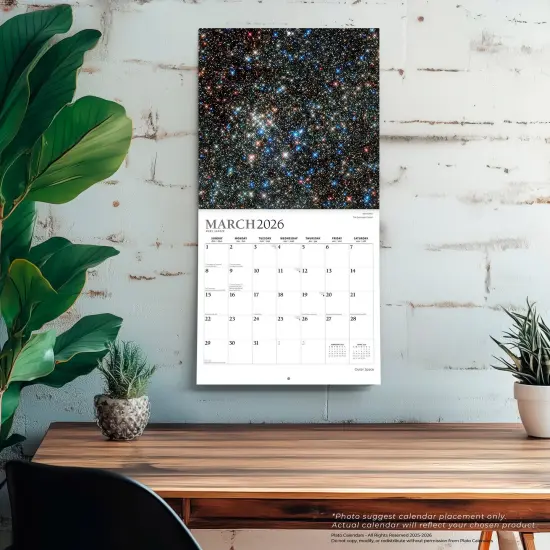 Outer Space | 2026 12 x 24 Inch (Hanging) Monthly Square Wall Calendar | Foil Stamped Cover {5}