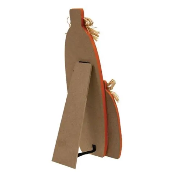 Happy Halloween Pumpkin Easel Sign with Jack O Lantern Faces {2}