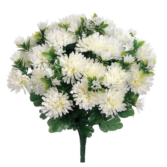 Allstate Chrysanthemum Artificial Floral Spray - 15" - White {1}