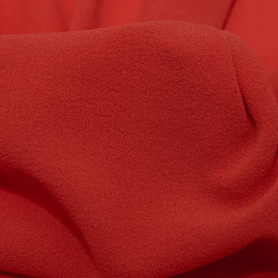 1 Yard Scarlet Ibis Stretch Silk Georgette Vibrant Fabric for Elegant Apparel 50 inch Width {2}