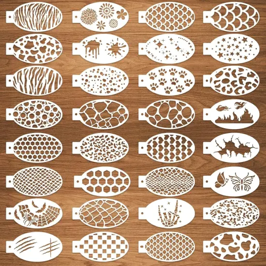 32 Pcs Halloween Face Painting Stencils(Custom) {6}