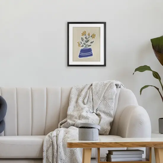 Stupell Industries April Spring Daisy Vase Framed Print Under Glass, design by Beki Marquardt {2}