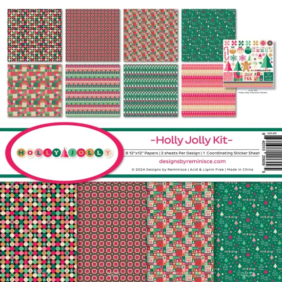 Reminisce Collection Kit 12"X12"-Holly Jolly {1}