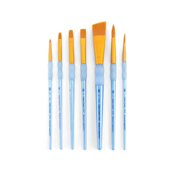 RCC 404 | Crafter's Choice™ 7pc Golden Taklon Variety Brush Set {3}