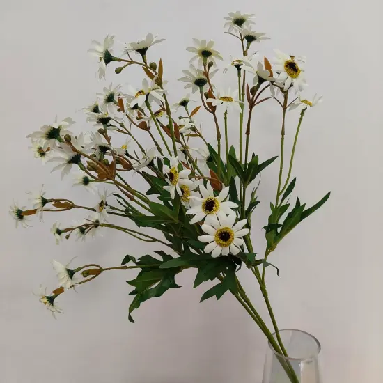 Summer White Daisy Artificial Flowers forTabletop Decor , Artificial White Daisies,6 Bouquets Fake Daisies Flowers,Faux Daisies for Home Table Centerpieces Arrangement Decoration (6, White) {2}