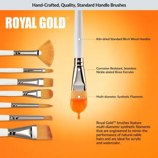 RSET-GTA | Royal Gold&trade; 10pc Angular Brush Set {4}