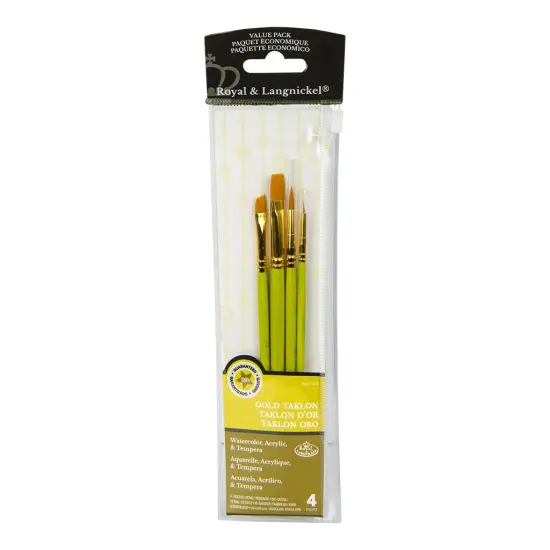 RSET-9123 | 4pc Golden Taklon Variety Brush Set {1}