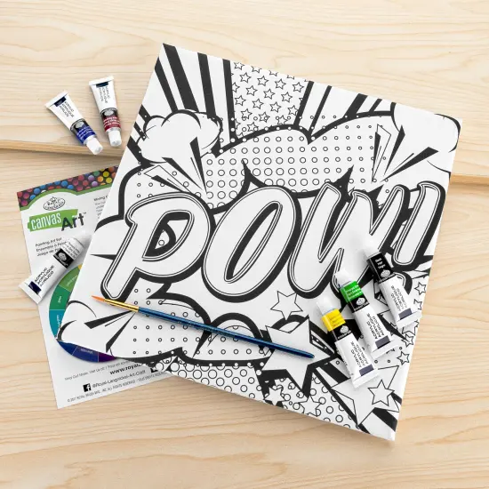 RTN-272 | Canvas Art&trade; 9pc Acrylic Painting "Pow!" Art Set {2}