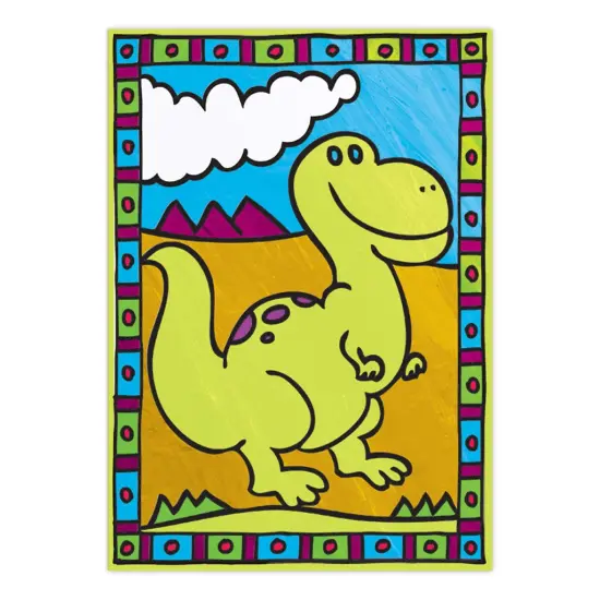 MFP204 | Painting by numbers&trade; Children's 12pc 8.75" x 11.75" Dinosaurs & Volcano Painting Project 2-Pack {2}