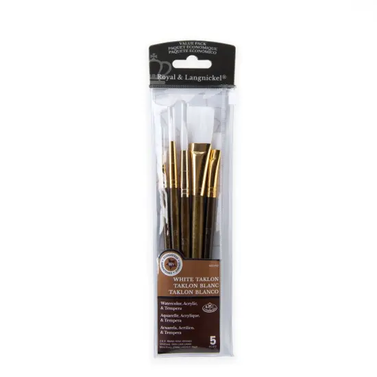 RSET-9163 | 5pc White Taklon Variety Brush Set {1}