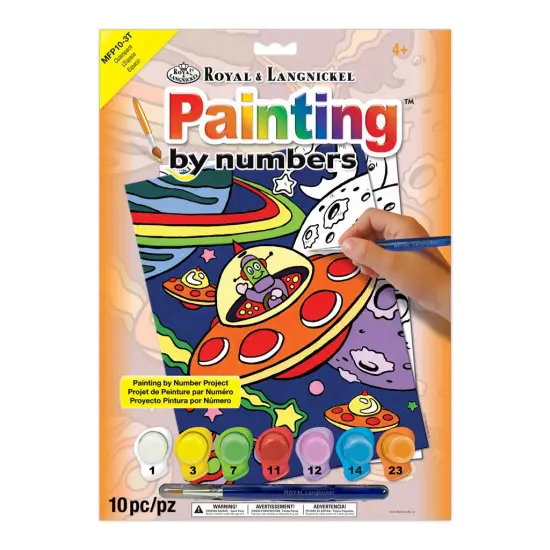 MFP10 | Painting by numbers&trade; Children's 10pc 8.75" x 11.75" Outerspace Painting Project {1}